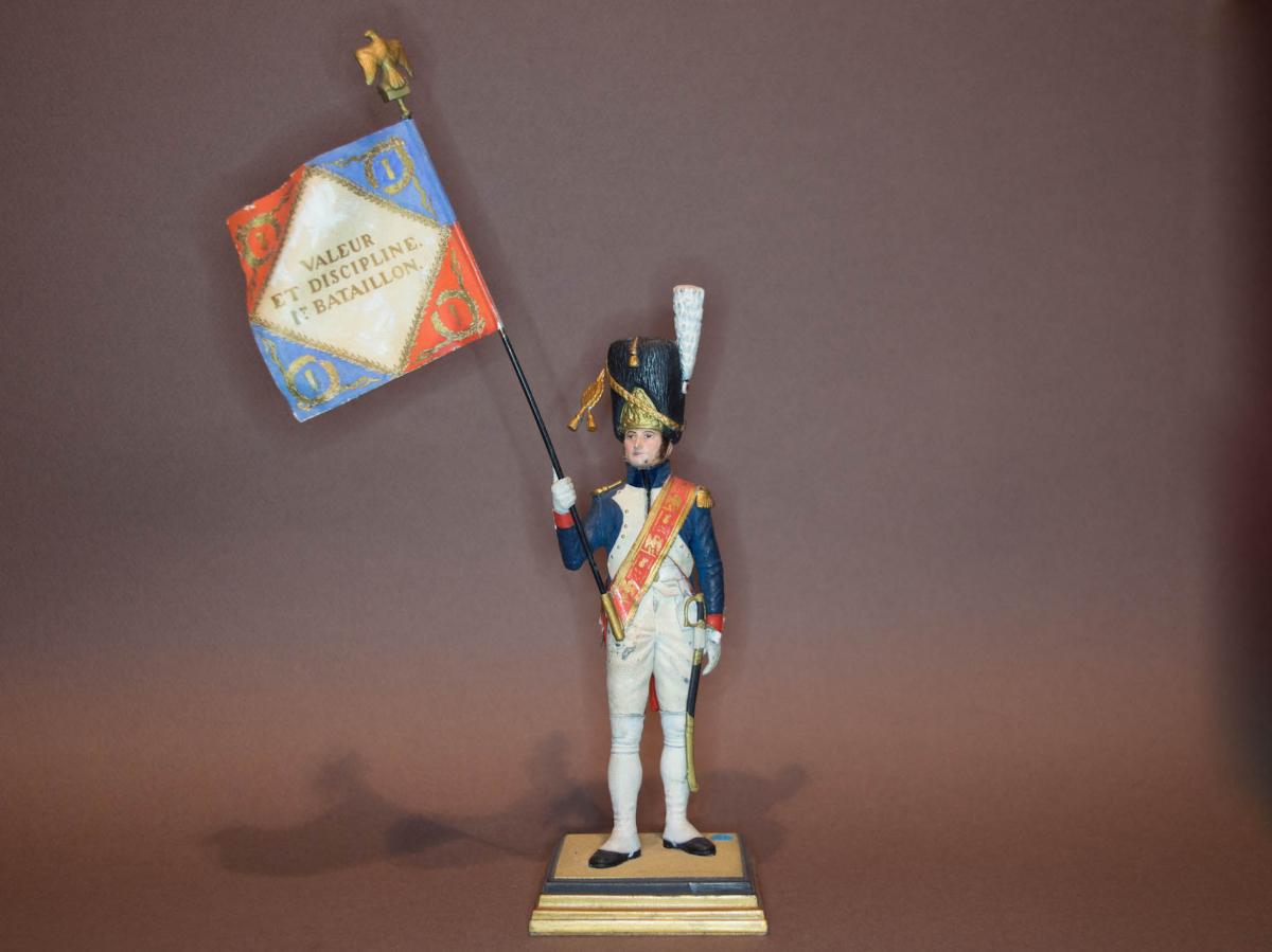 Soldat G.fouille. Figurine Fine En Plomb. "porte Drapeau Du Ier Régiment Des Grenadiers à Pied 