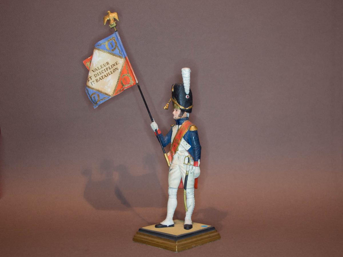 Soldat G.fouille. Figurine Fine En Plomb. "porte Drapeau Du Ier Régiment Des Grenadiers à Pied -photo-2