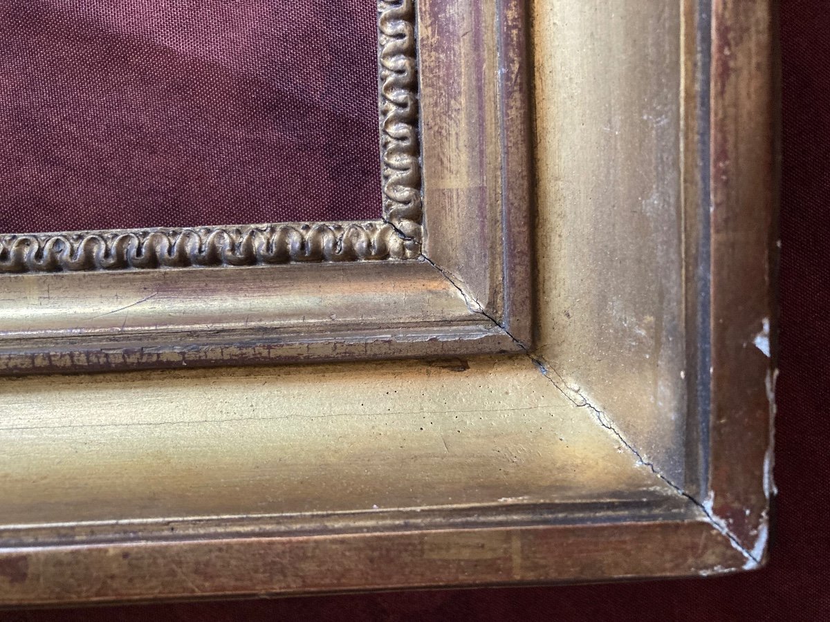 18th Century Frame In Golden Wood-photo-4