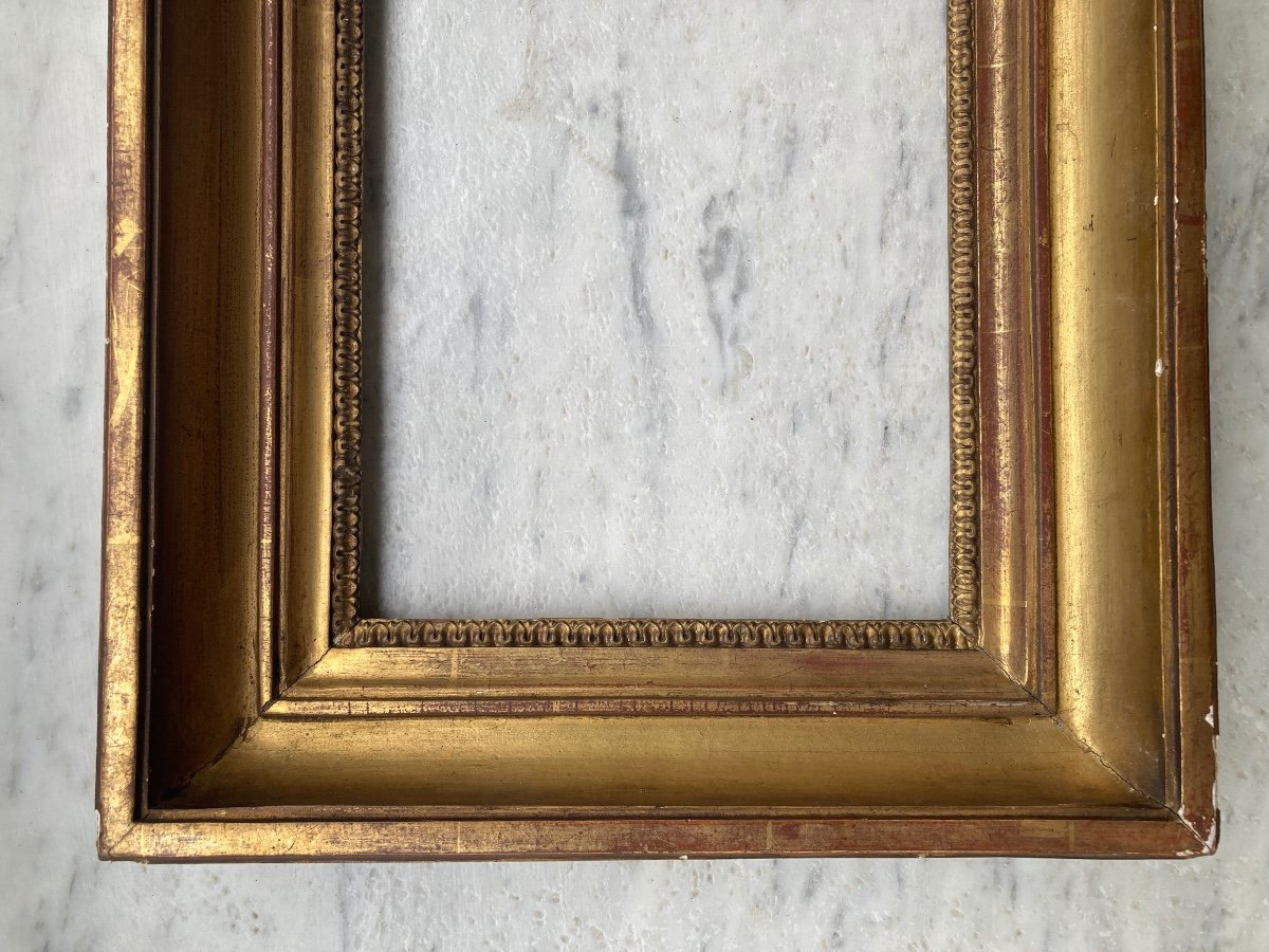18th Century Frame In Golden Wood-photo-6