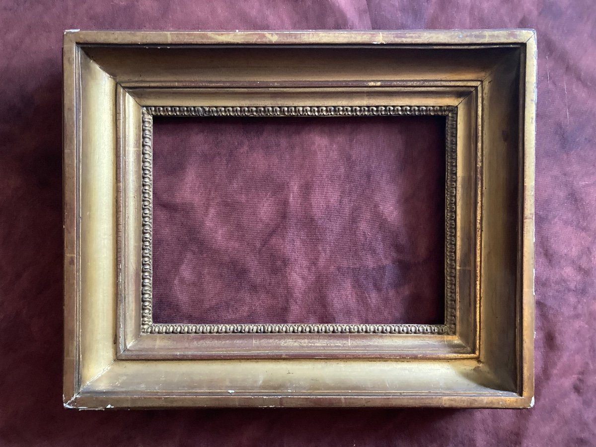 18th Century Frame In Golden Wood-photo-7