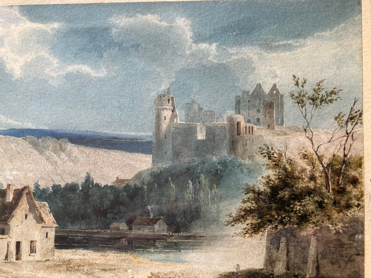 The Return Of The Herd. Watercolor. Jean Louis David. (1792-1868).-photo-3