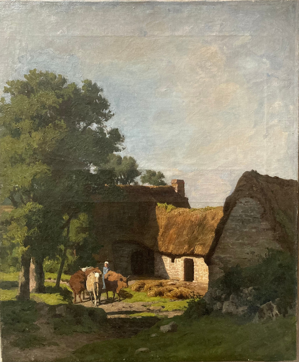 The Cottage. Oil On Canvas, 19th Century.
