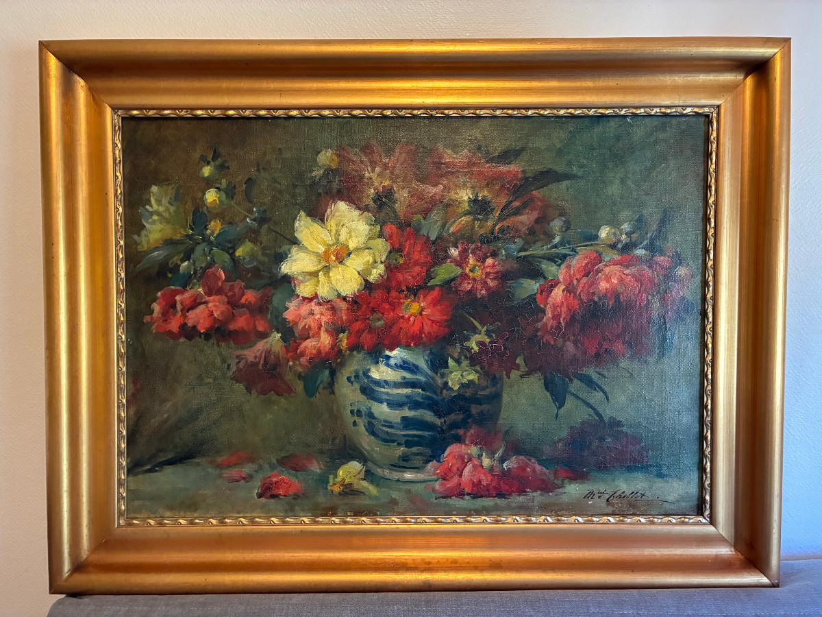 Dahlias. Marcel De Chollet. (1855-1924).