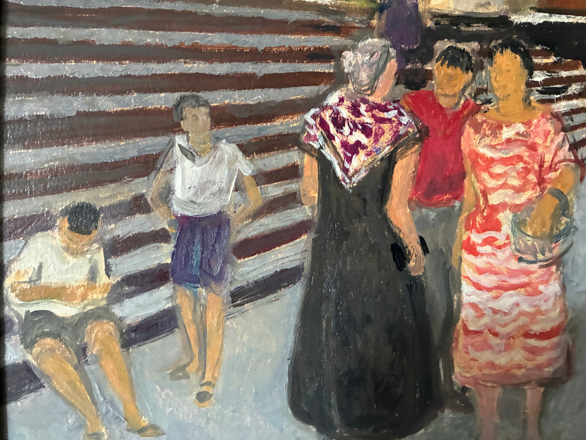 Ville Italienne animée. Adrien HOLY. 1949.-photo-1