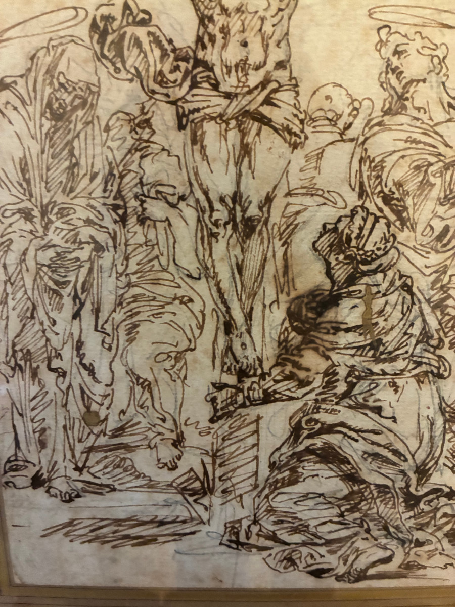 Drawing, Pen And Ink, 17th Century. French.-photo-2