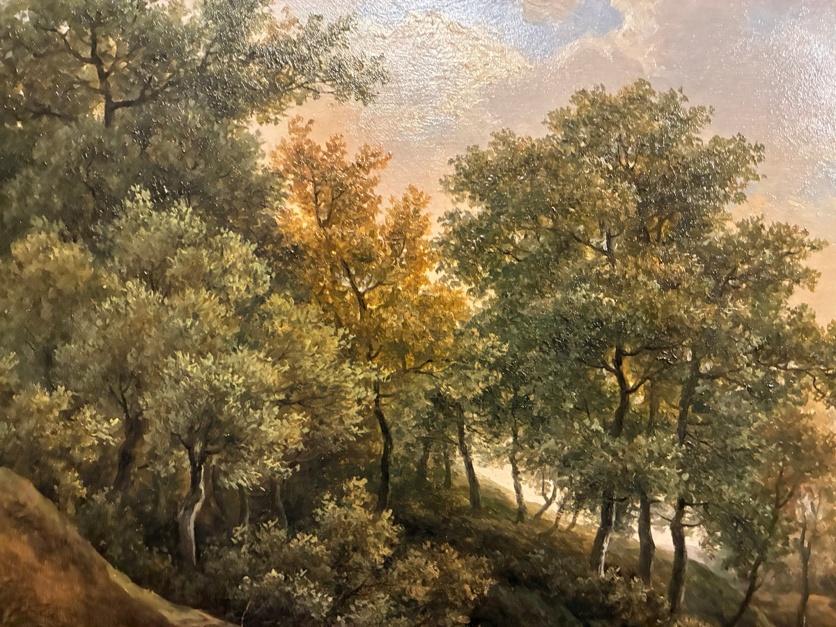 Chemin forestier animé .  Signé et daté, Henri Van Assche 1831.-photo-4