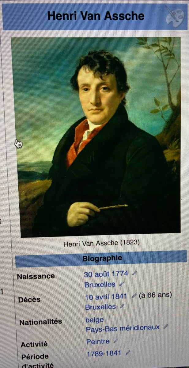 Chemin forestier animé .  Signé et daté, Henri Van Assche 1831.-photo-8