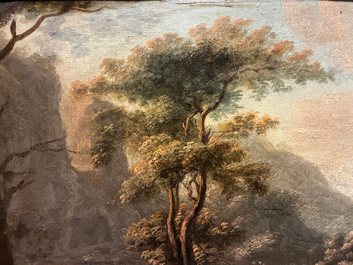 The Crossing. Oil On Metal, 19th Century. Follower Of Jan Both.-photo-2