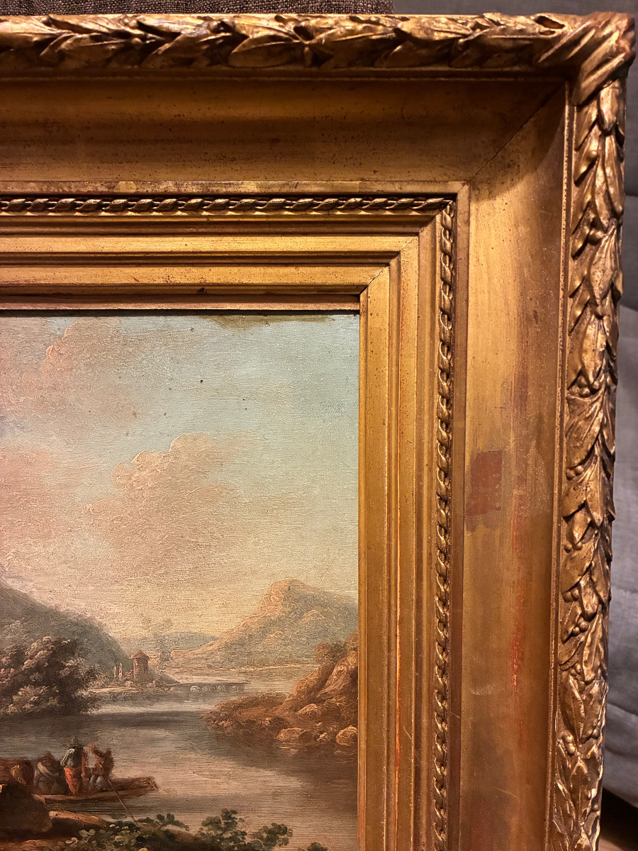 The Crossing. Oil On Metal, 19th Century. Follower Of Jan Both.-photo-6