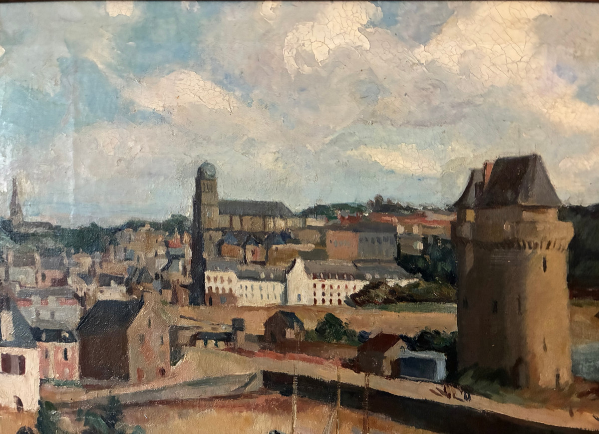 La tour Solidor à Saint-Malo. Paul Girol. XXème Siècle.-photo-3