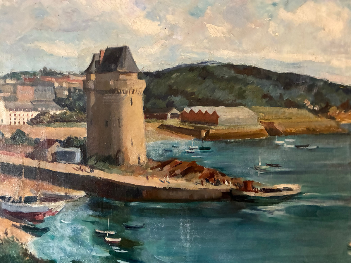 La tour Solidor à Saint-Malo. Paul Girol. XXème Siècle.-photo-4