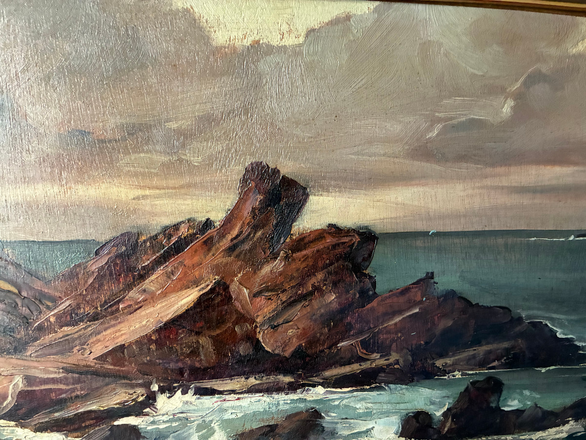 Orage au groin de Cancale. Paul ESNOUL.( 1882-1960 ).-photo-1