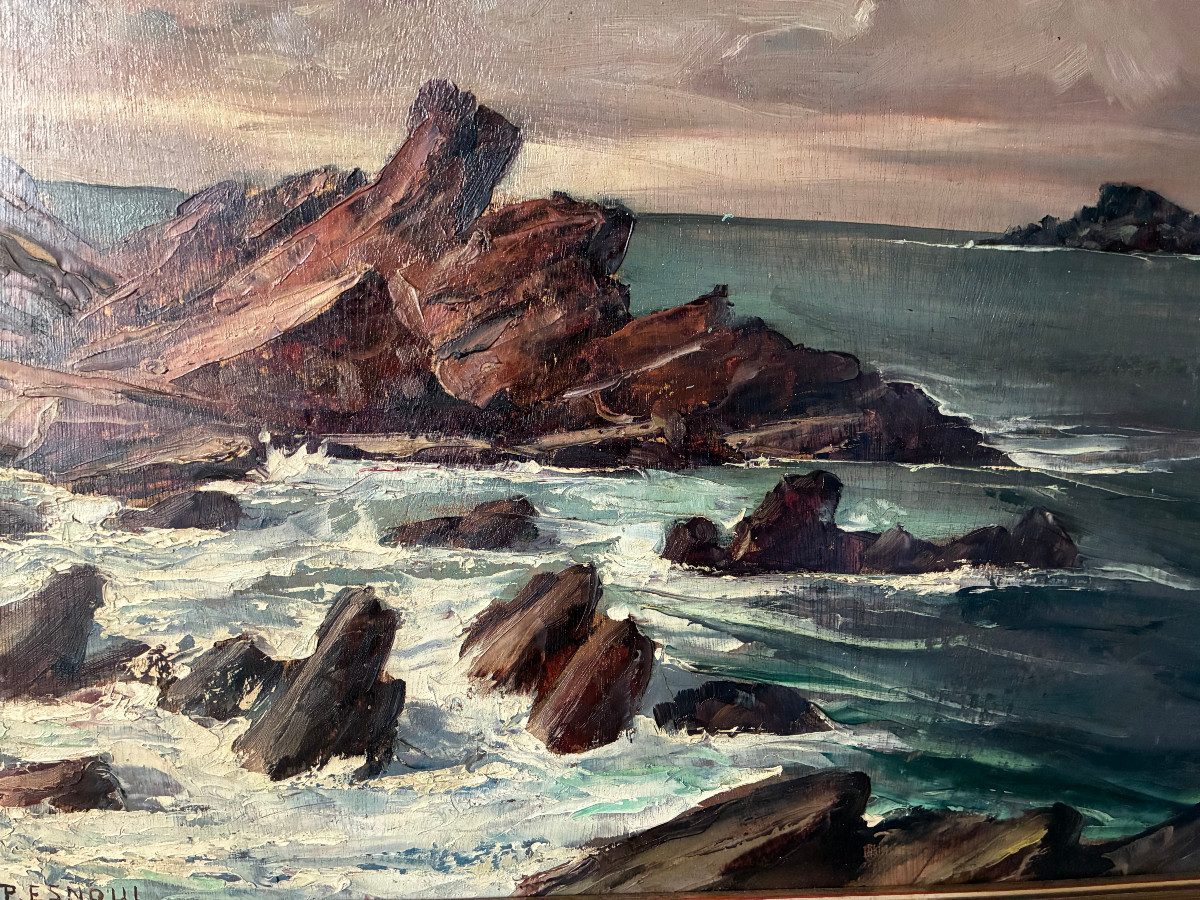 Orage au groin de Cancale. Paul ESNOUL.( 1882-1960 ).-photo-2