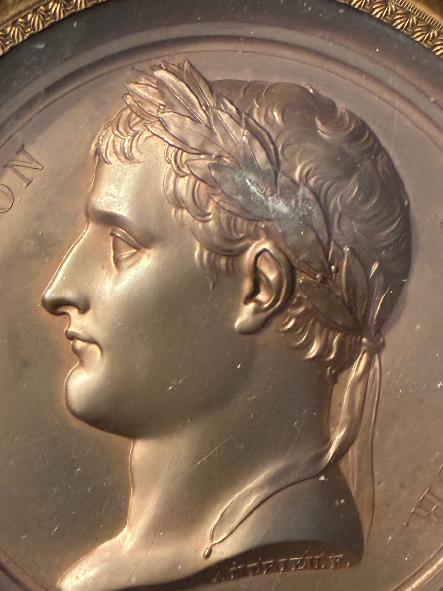 Medal. Profile Of Napoleon The Emperor. Signed Andrieu. F-photo-3