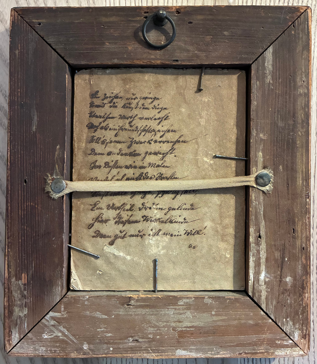 Mother And Child. Charming Small 19th Century Oil Painting On Canvas Mounted On Cardboard. -photo-3