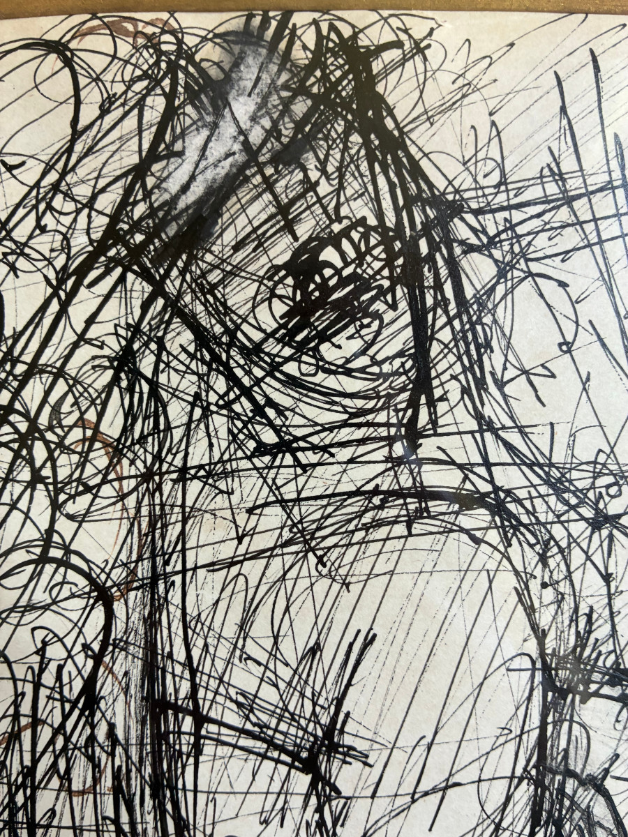 Black Ink, Brown Highlights On Paper. Marcel Gromaire 1951.-photo-4