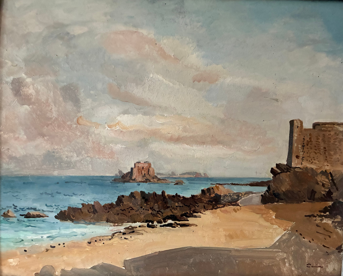 Edmond Céria. Saint Malo. Le port du petit Bé.-photo-2