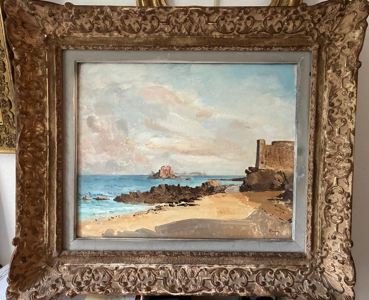 Edmond Céria. Saint Malo. Le port du petit Bé.