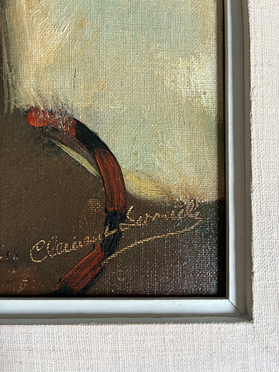 Portrait de jeune femme Africaine . Clément SERNEELS. (1912-1991). Ecole belge.-photo-3