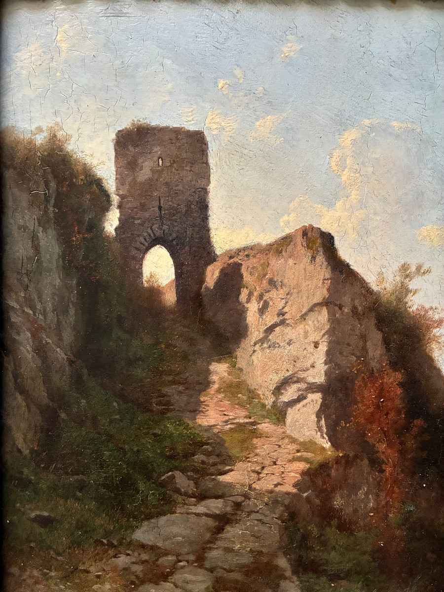 Le Passage sous la tour. CASTAN Gustave. (1823-1892).-photo-3