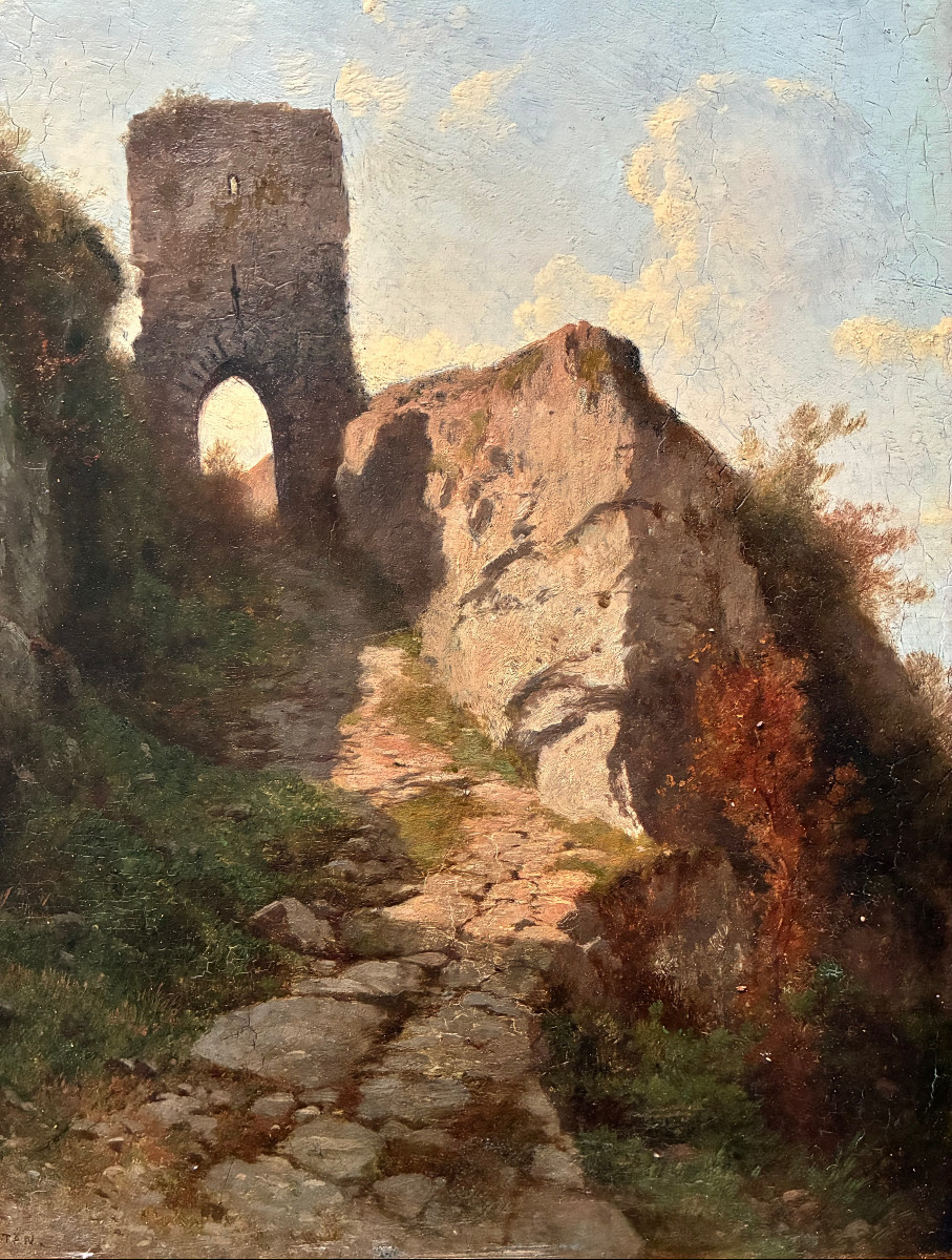 Le Passage sous la tour. CASTAN Gustave. (1823-1892).-photo-4