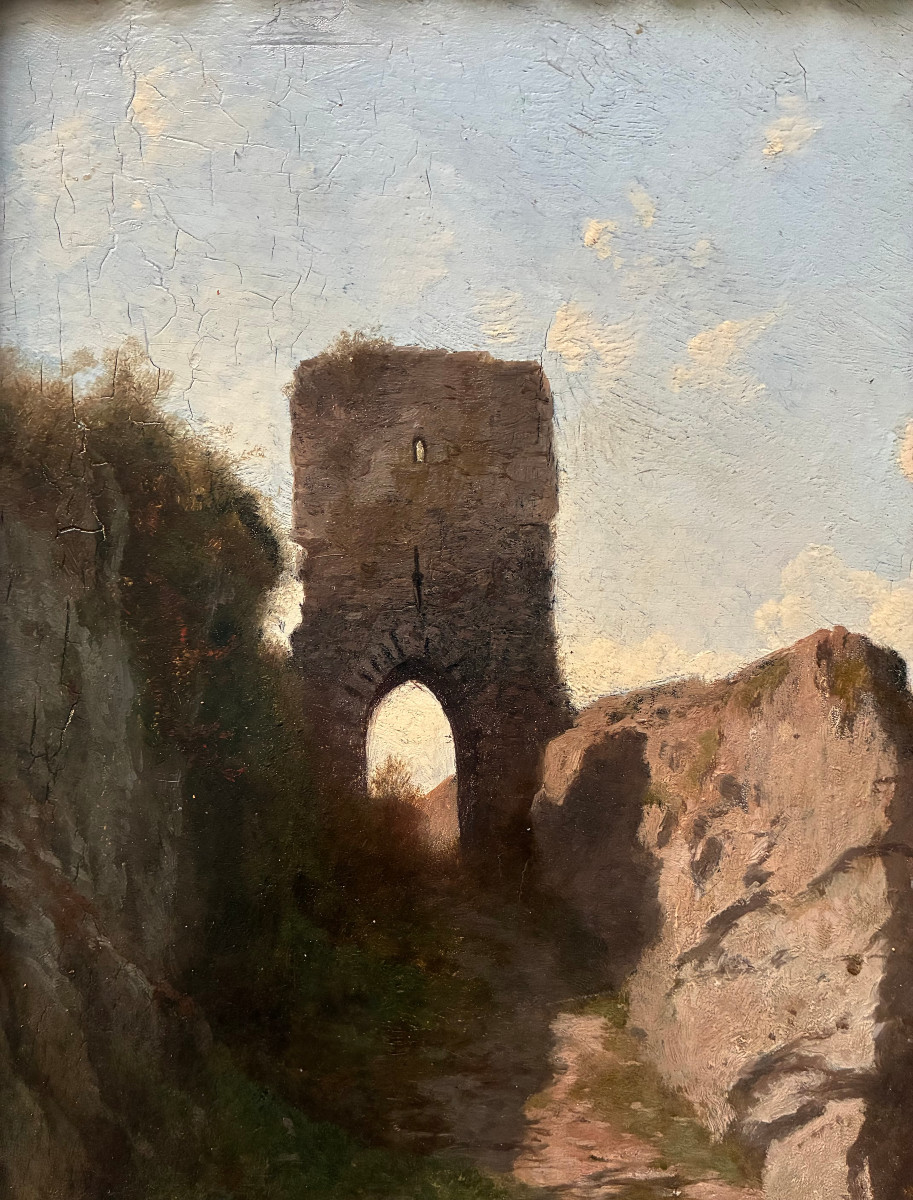 Le Passage sous la tour. CASTAN Gustave. (1823-1892).-photo-2
