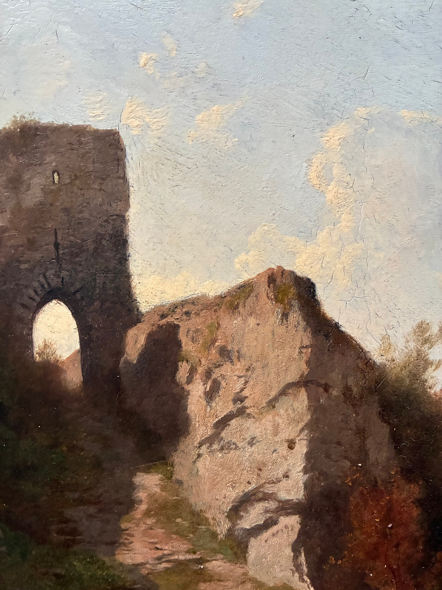 Le Passage sous la tour. CASTAN Gustave. (1823-1892).-photo-3