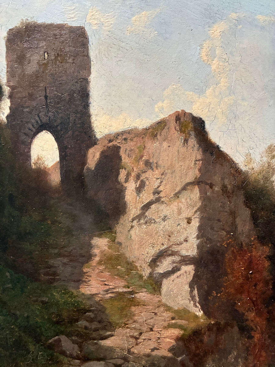 Le Passage sous la tour. CASTAN Gustave. (1823-1892).-photo-4