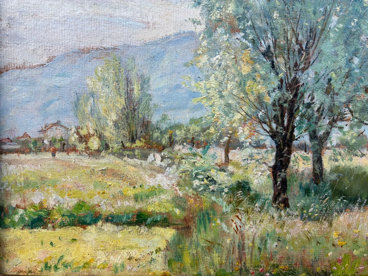Impressionist Landscape By Théodore Douzon (1829–1914).-photo-1