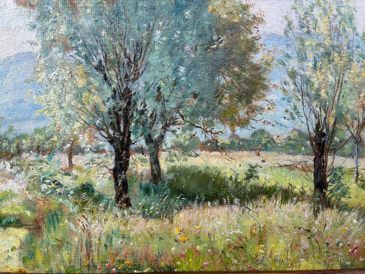 Impressionist Landscape By Théodore Douzon (1829–1914).-photo-3