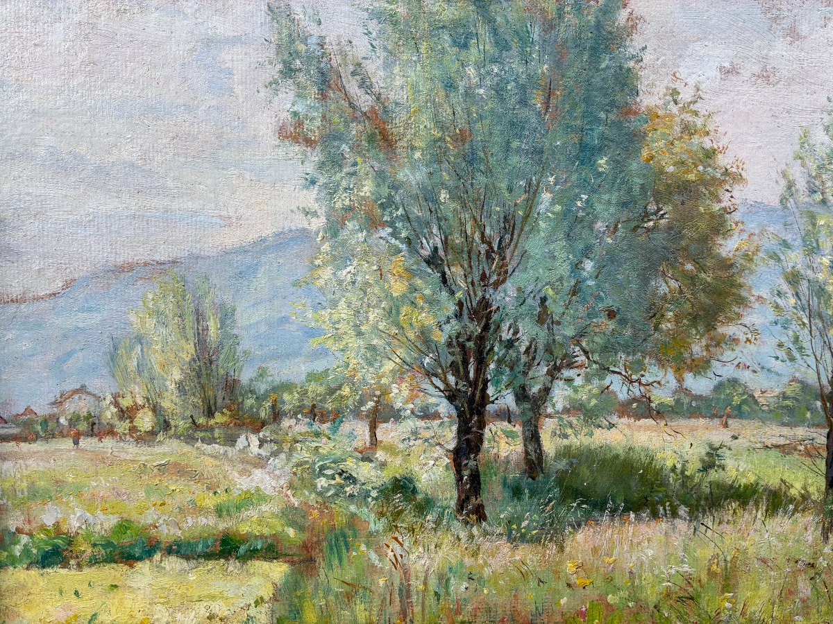 Impressionist Landscape By Théodore Douzon (1829–1914).-photo-4