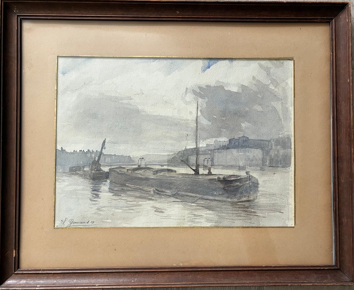 Morning On The Rhône In Lyon. Léon Garraud (1877–1961). Lyon School.
