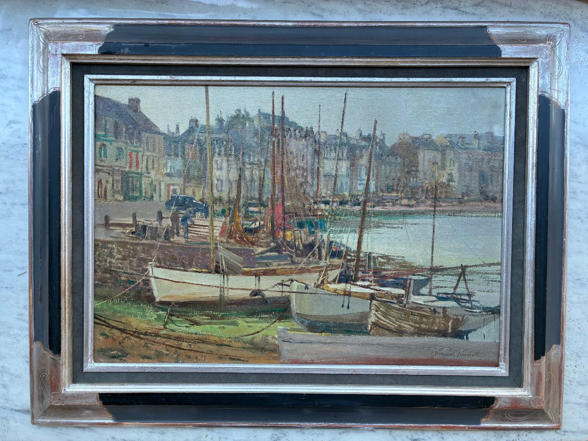 Le port du Pouliguen par Georges Lhermitte.-photo-2
