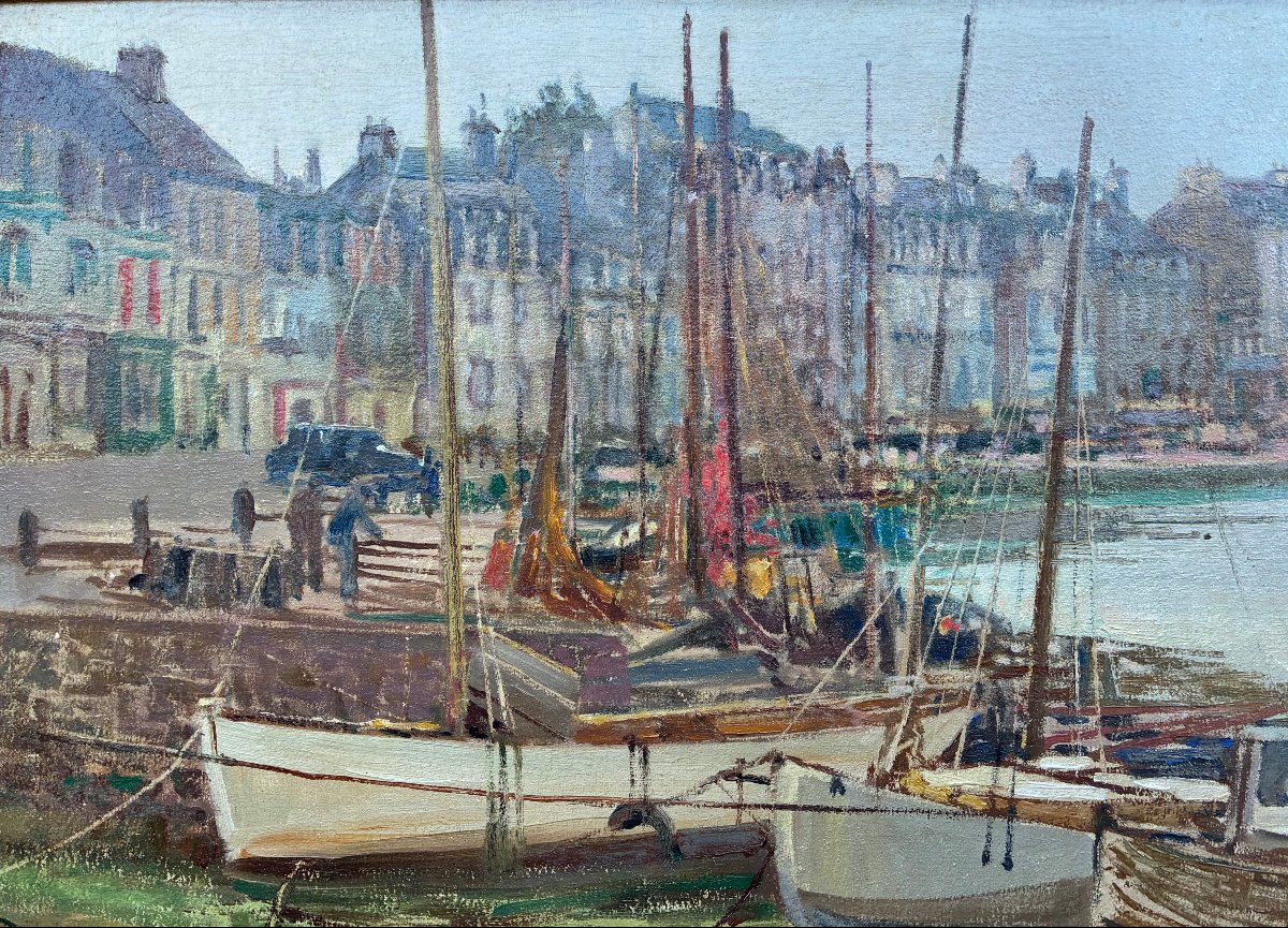 Le port du Pouliguen par Georges Lhermitte.-photo-4