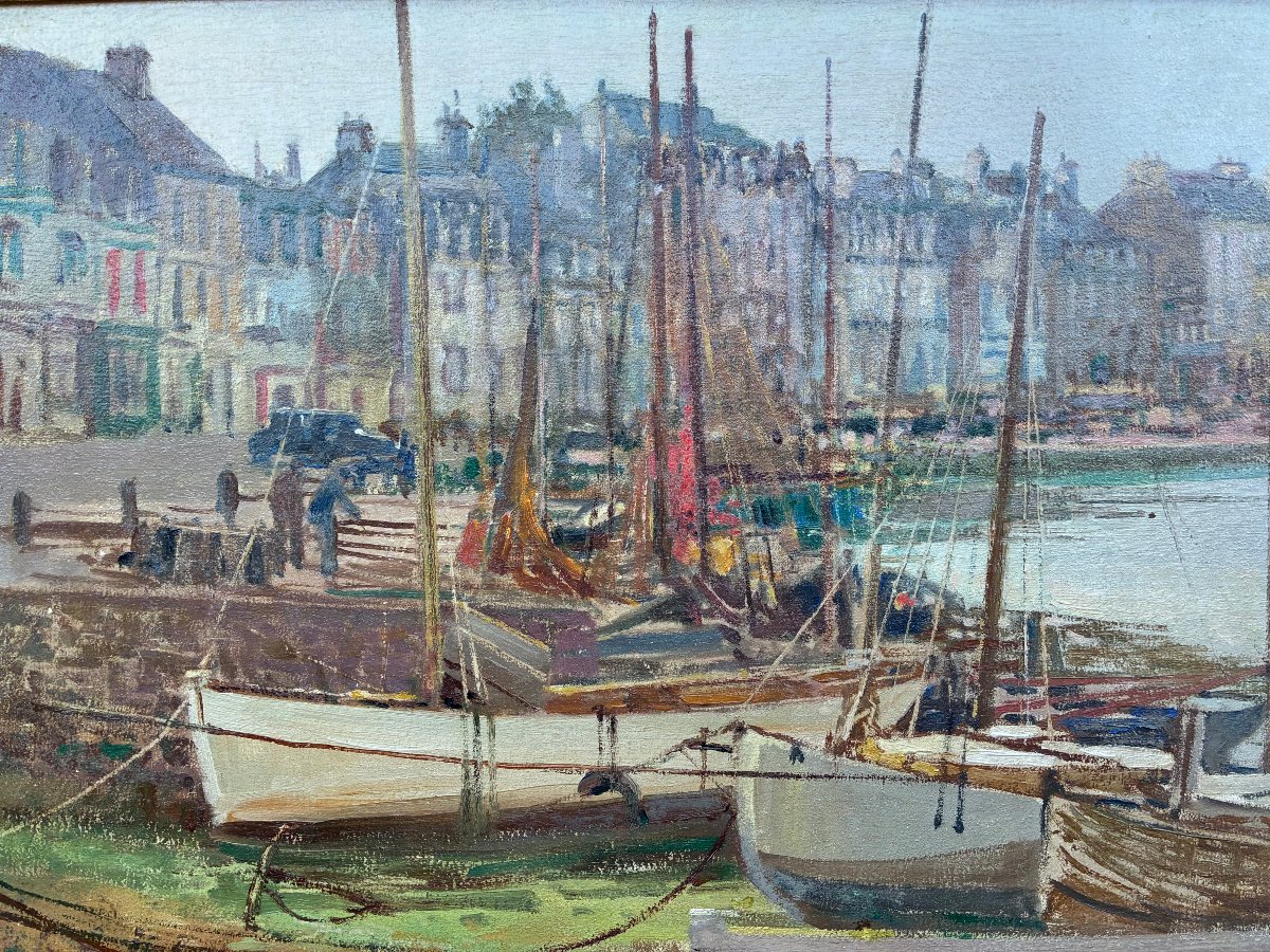 Le port du Pouliguen par Georges Lhermitte.-photo-1