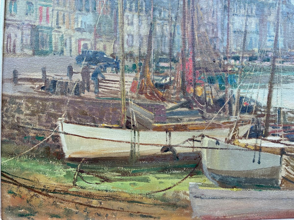 Le port du Pouliguen par Georges Lhermitte.-photo-4