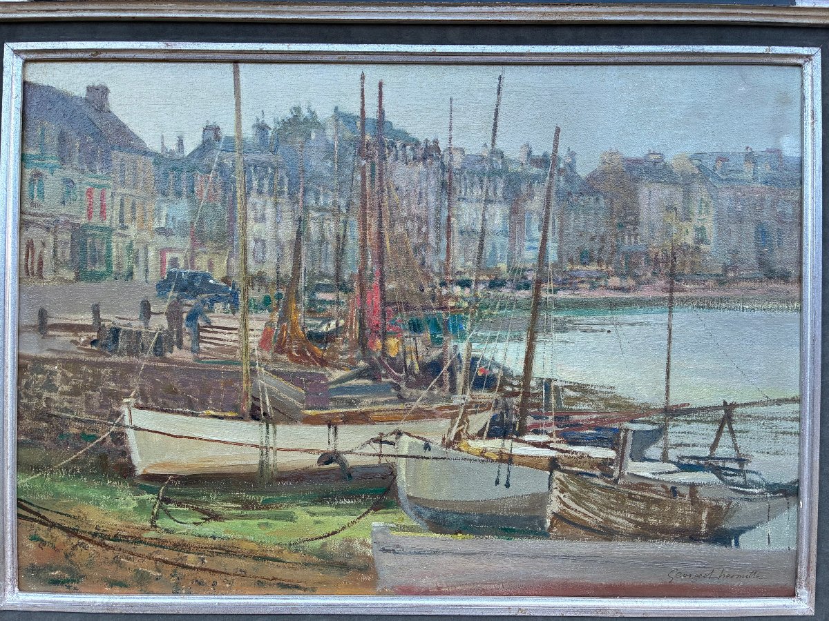 Le port du Pouliguen par Georges Lhermitte.-photo-5
