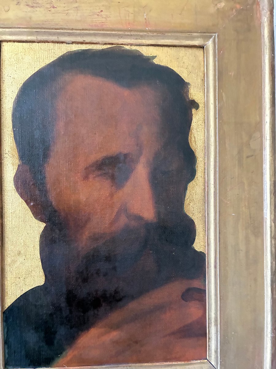 Dans " la remise des clés à Saint Pierre ". Etude de Saint Paul d' après Ingres.-photo-2