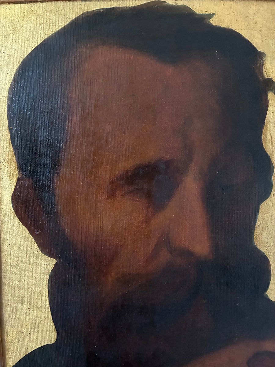 Dans " la remise des clés à Saint Pierre ". Etude de Saint Paul d' après Ingres.-photo-4