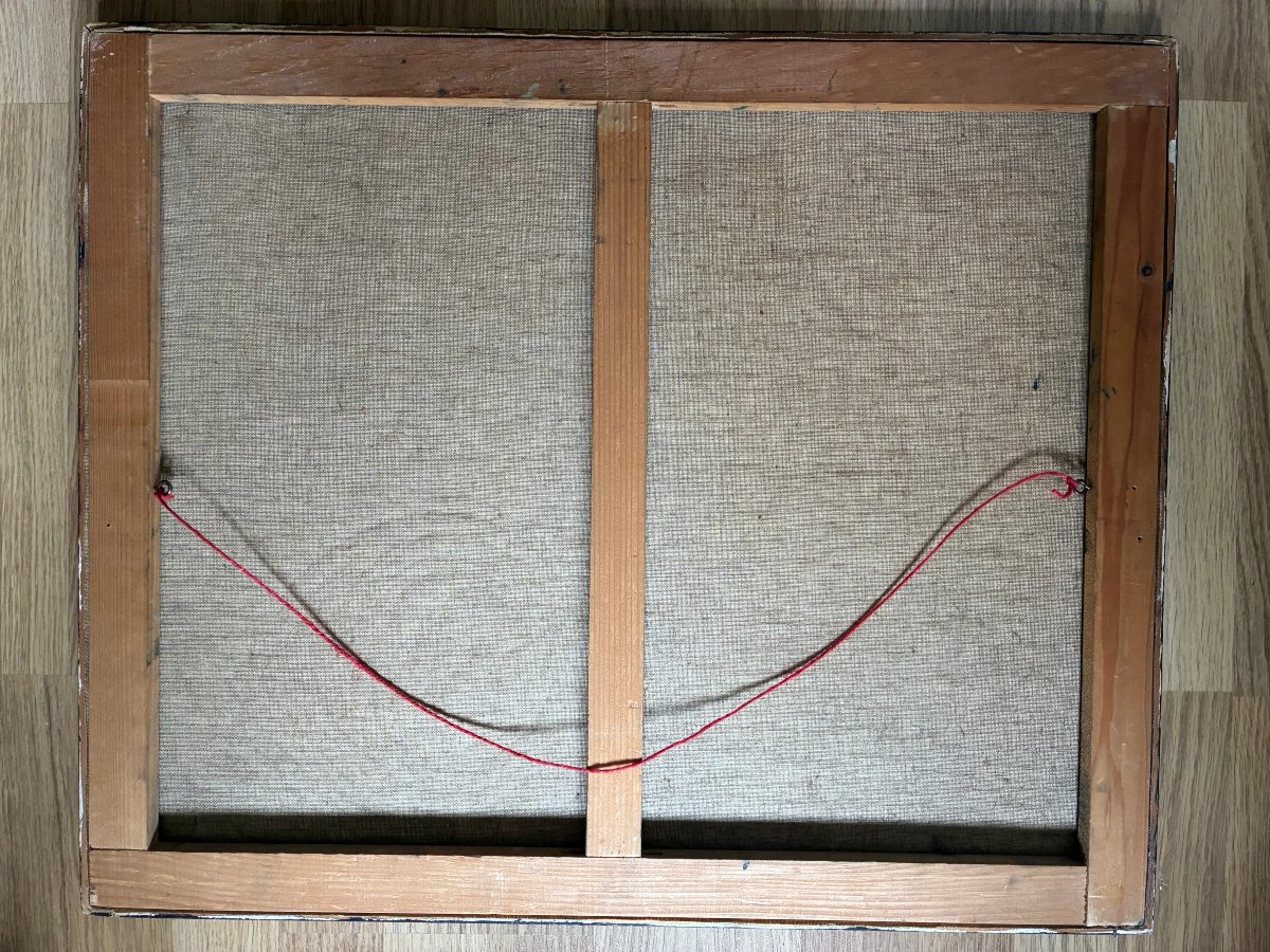  Painting. Abstract Composition, Circa 1960–70. Signed "bazas." -photo-2