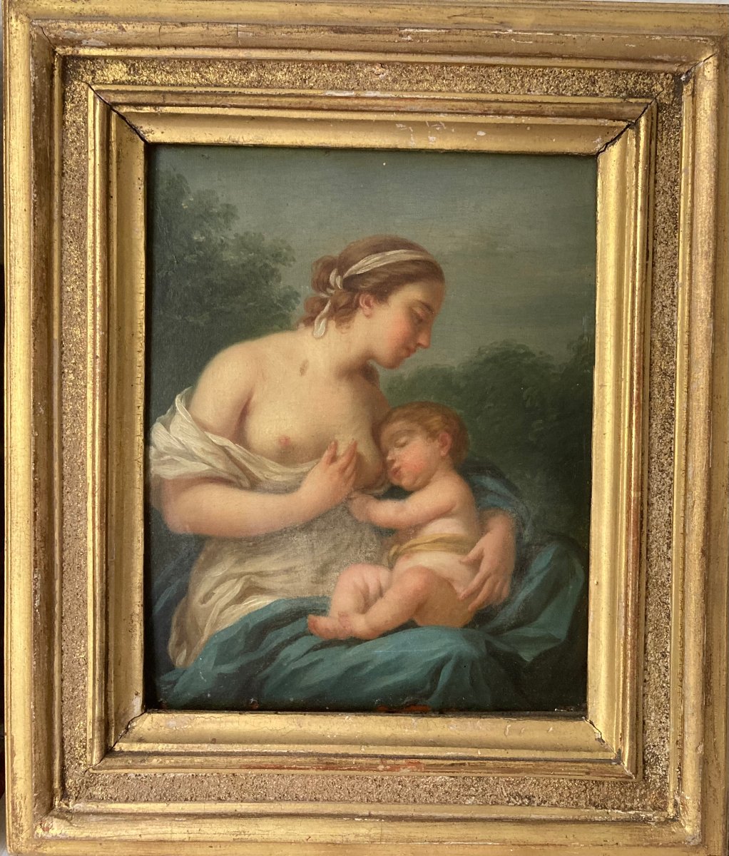 Two Small 18th-century Paintings. Associated With L.j.f. Lagrénée.-photo-2