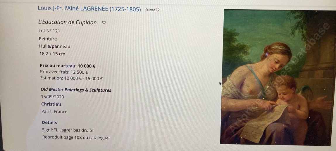 Two Small 18th-century Paintings. Associated With L.j.f. Lagrénée.-photo-4