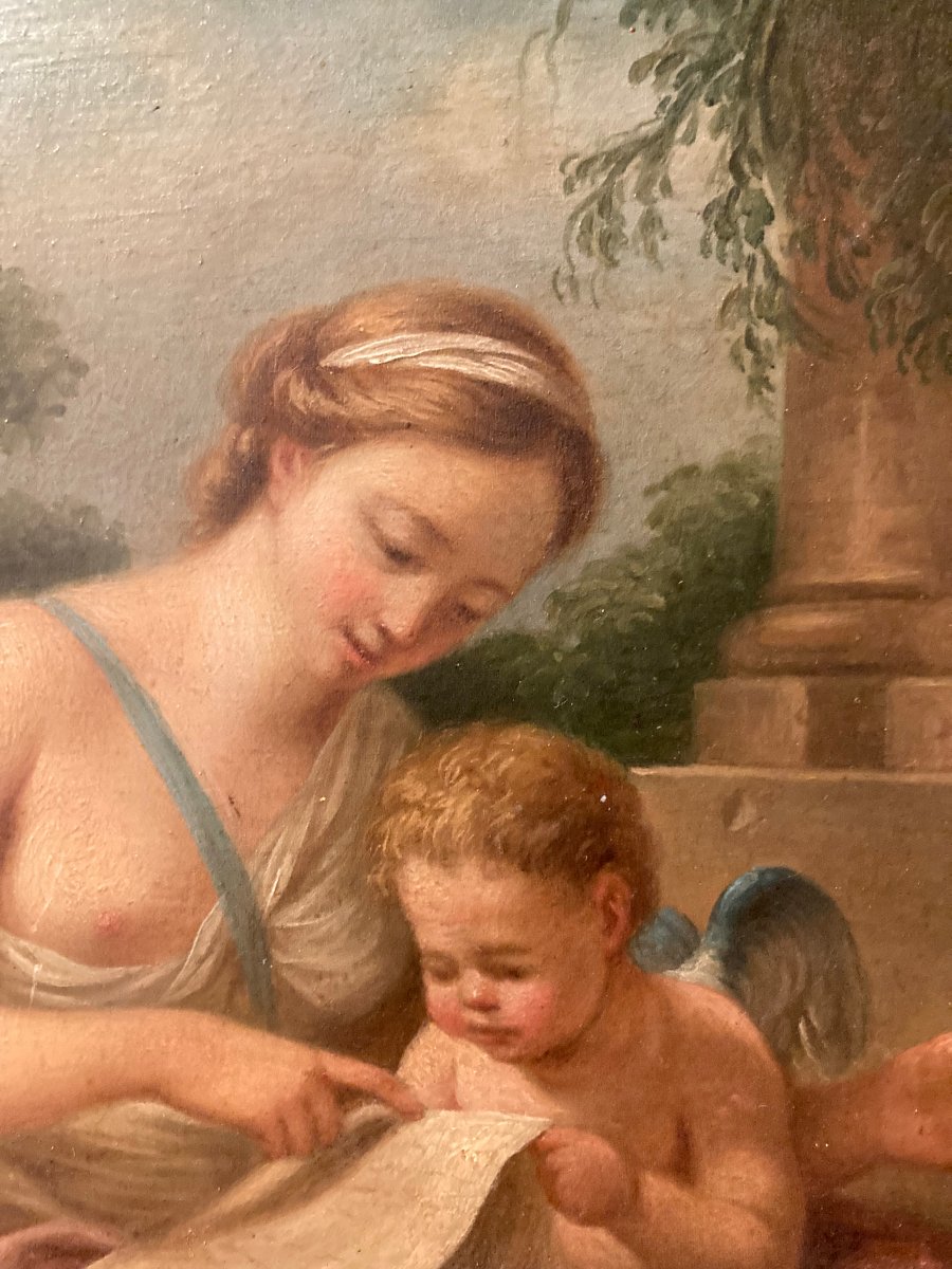 Two Small 18th-century Paintings. Associated With L.j.f. Lagrénée.-photo-5