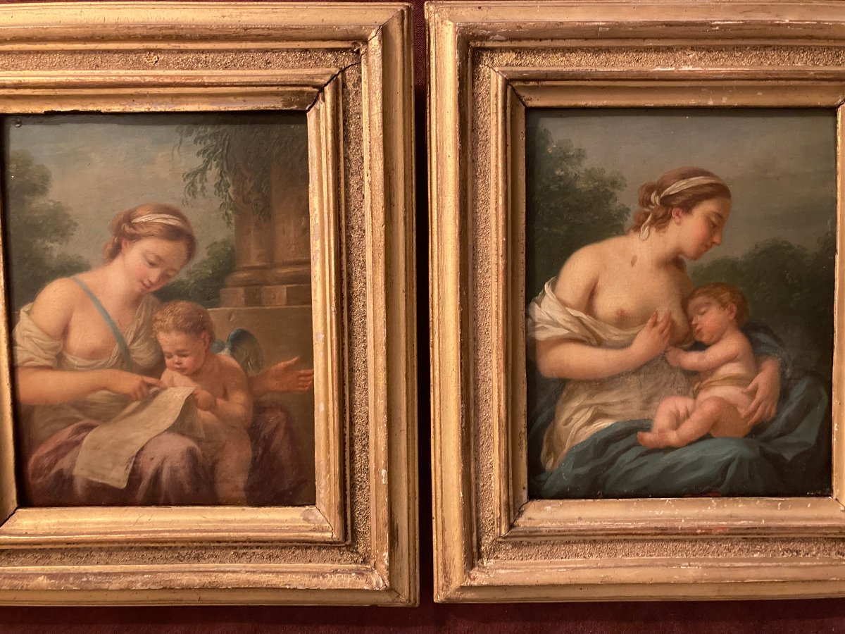 Two Small 18th-century Paintings. Associated With L.j.f. Lagrénée.-photo-7