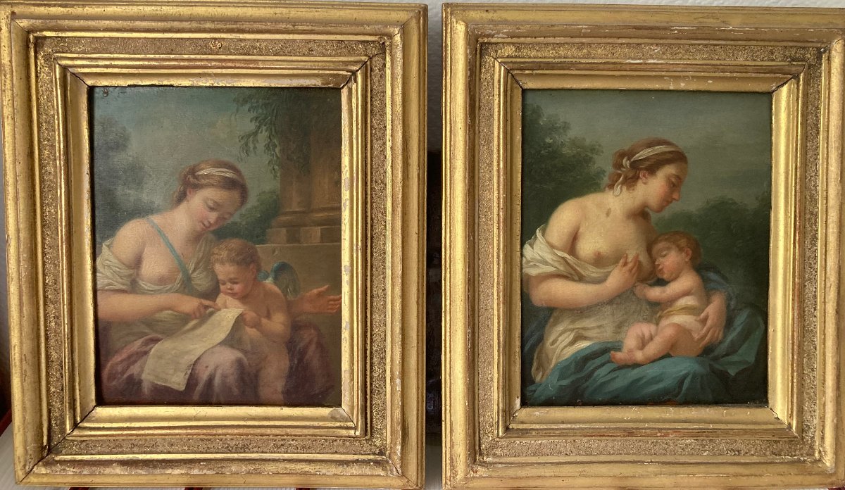 Two Small 18th-century Paintings. Associated With L.j.f. Lagrénée.-photo-8
