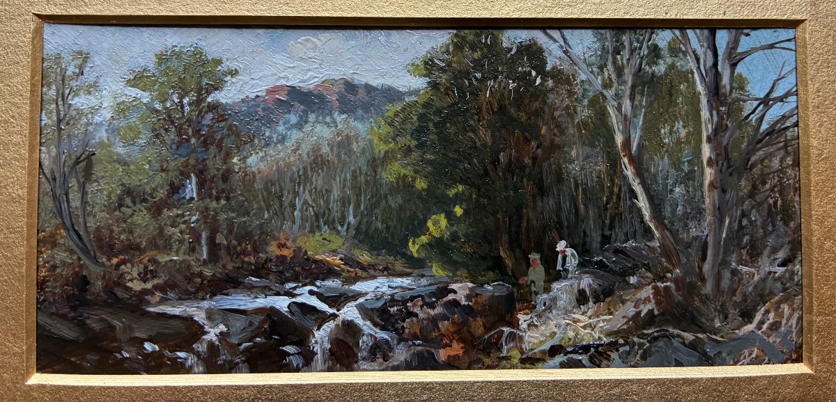 Four Small Landscapes Of England. 19th Century. Oil Paintings.-photo-2