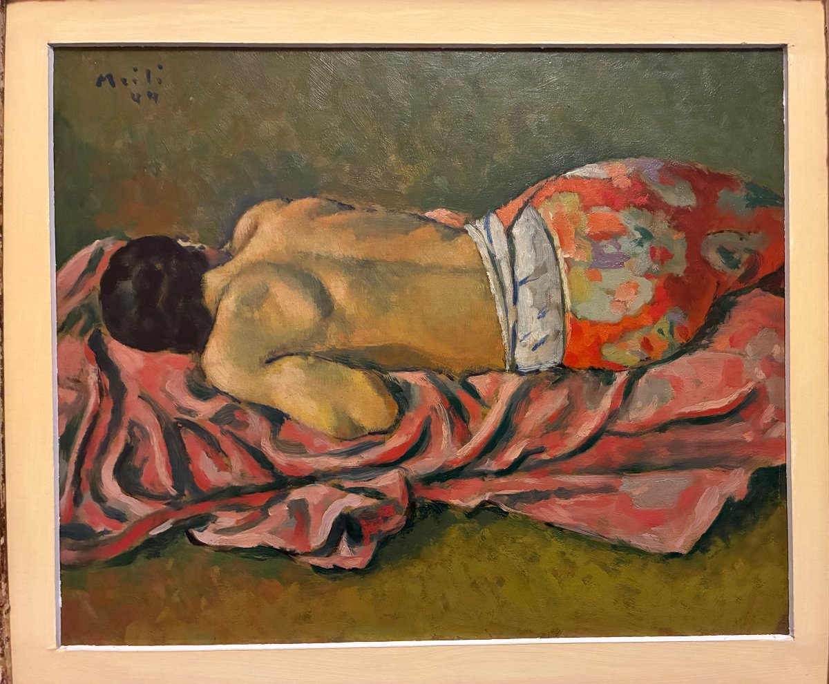 Woman Sleeping In A Meadow. Conrad Meili. (1895–1969).-photo-3