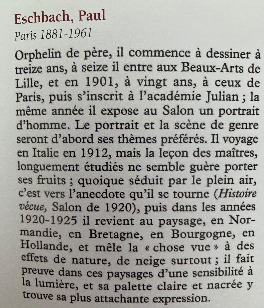 Paysage De La Côte D’or. Paul Eschbach. ( 1881- 1961 ). école Française.-photo-5