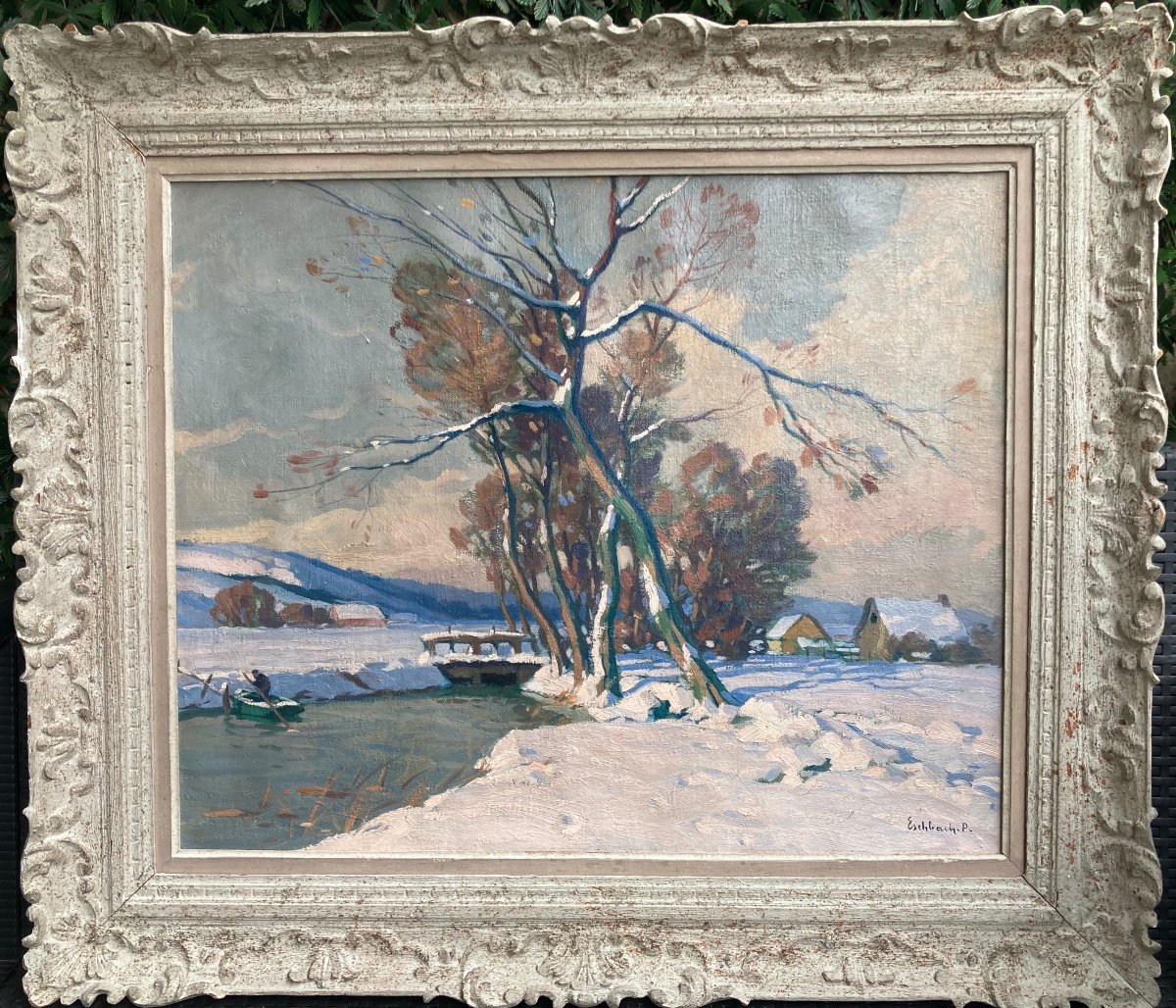 Paysage De La Côte D’or. Paul Eschbach. ( 1881- 1961 ). école Française.